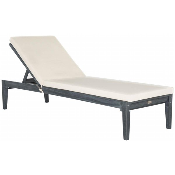 Safavieh Arcata Sunlounger- Ash Grey and Beige - 13 x 74.4 x 23.6 in. PAT6730B